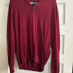 Jos. A. Bank Men’s Zip-Up Sweater in Burgundy